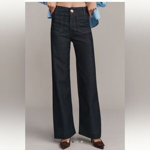 New Anthropologie Maeve The Colette High Rise Wide Leg full length Sz 6 w28